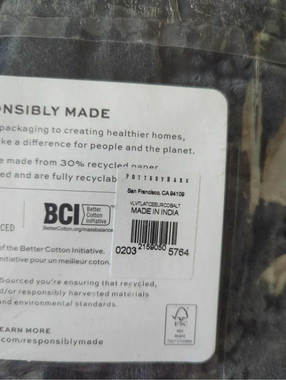 NWT ! Pottery Barn Standard Velvet Lattice Stitch 1-Sham 26”x26